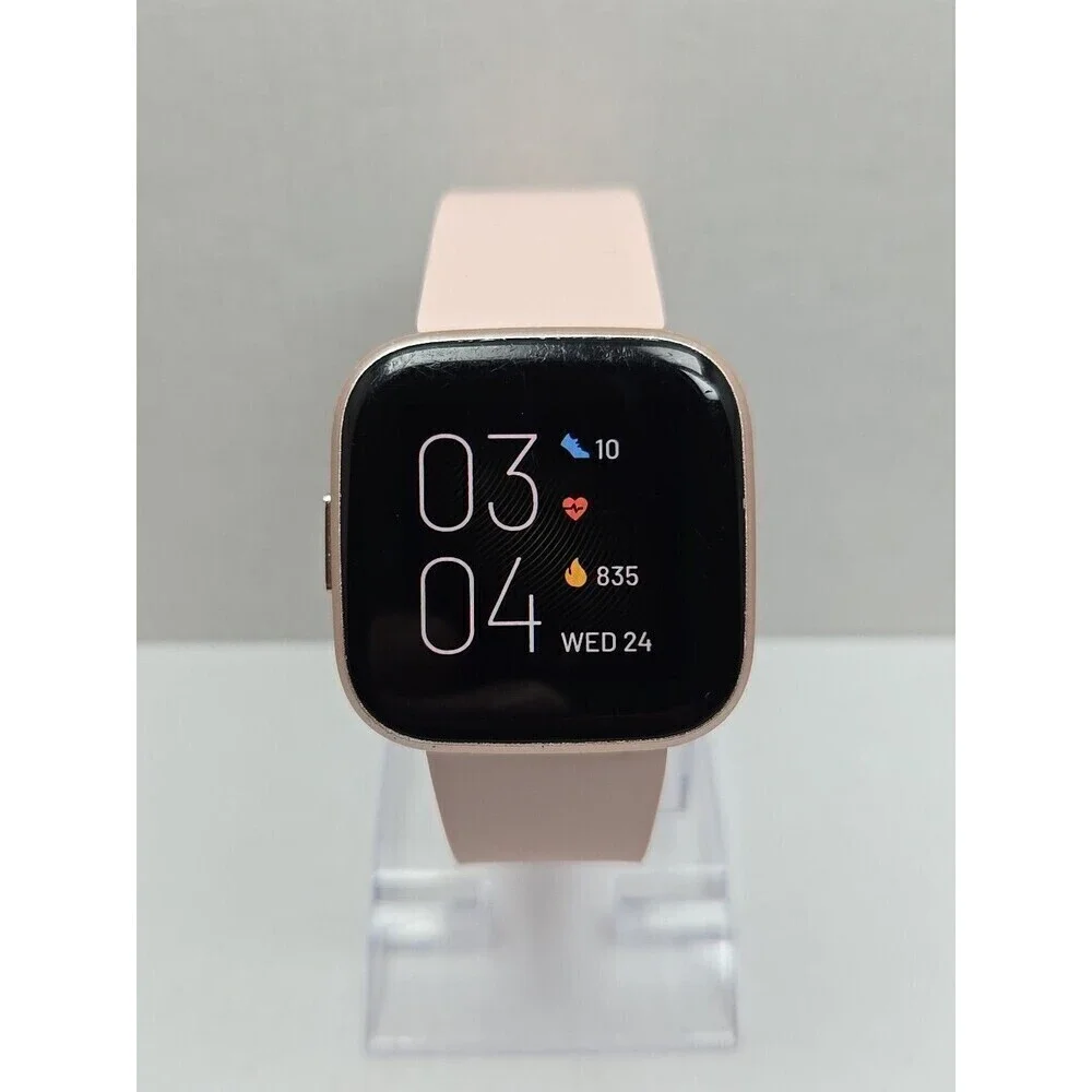 Fitbit Versa 2 Smartwatch Pink 40mm Alexa WR50M Always On Display No Charger